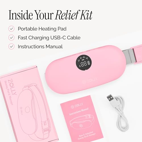 Cordless Menstrual Heating Pad with Heat & Massage