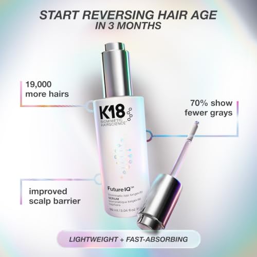 K18 FutureIQ Biomimetic Longevity Hair + Scalp Serum, 3.04 oz