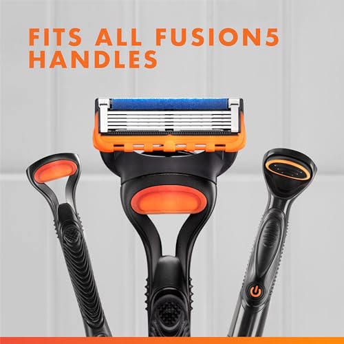 Gillette Fusion5 5-Blade Mens Razor Blade Refills, 12 Count, with Precision Trimmer