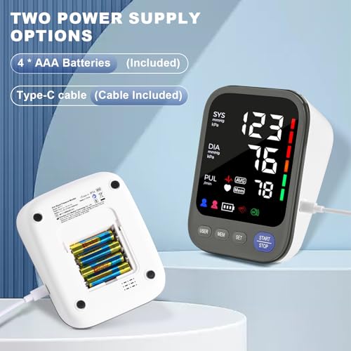 Automatic Upper Arm Blood Pressure Monitor with Large Display