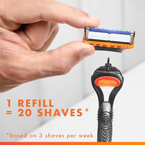 Gillette Fusion5 5-Blade Mens Razor Blade Refills, 12 Count, with Precision Trimmer