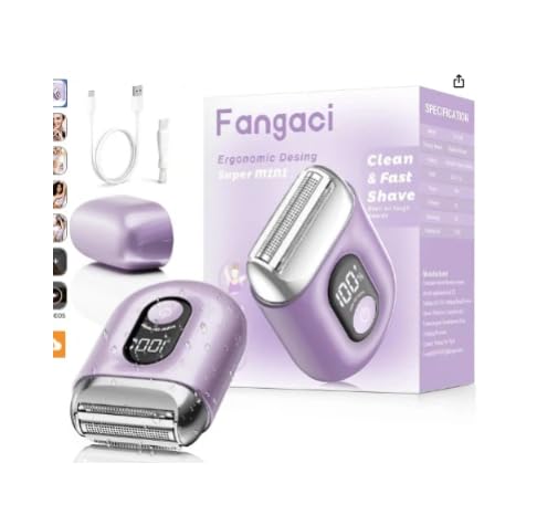 Electric Razors for Women: Household Electric Shaver with Big LED Display - IPX7 Waterproof Water Efficient Wet Dry for Face & Legs