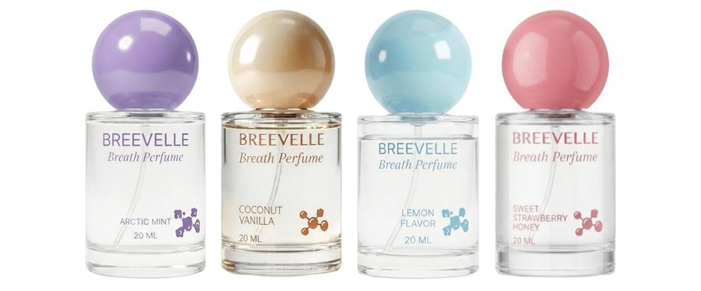 Breevelle Breath Perfume Oral Spray - 4 Flavor Variety Pack