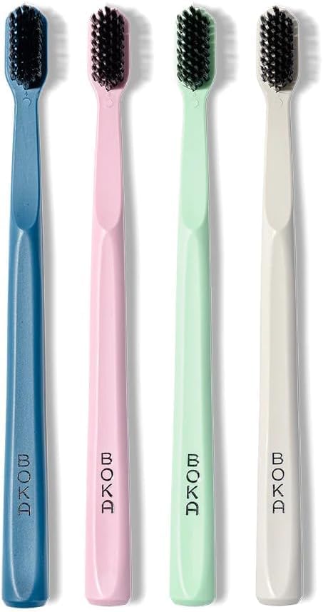 Classic Soft Bristle Manual Toothbrush with Tapered Bristles 4-Pack