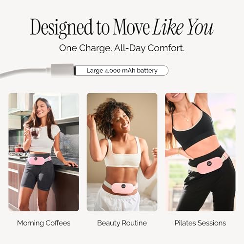 Cordless Menstrual Heating Pad with Heat & Massage