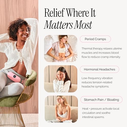 Cordless Menstrual Heating Pad with Heat & Massage
