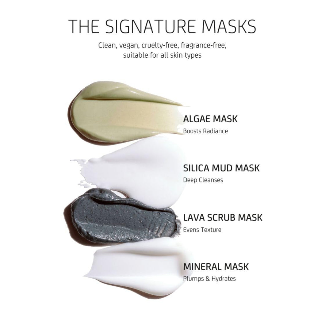Blue Lagoon Signature Masks, Includes Facial Mask Targeting Hydration, Calmness, Exfoliation & Nourishment, Leaving Skin Glowing and Radiant, 4 pack