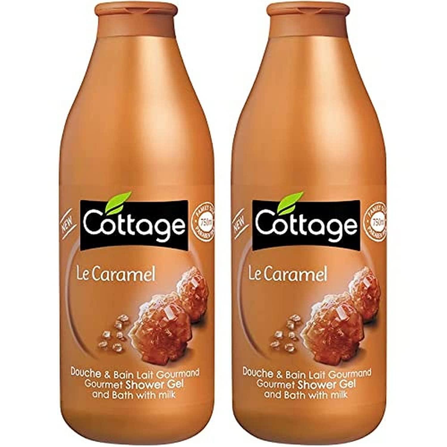 Cottage Gourmet Shower Gel and Bath with Milk Caramel - Pack of 2
