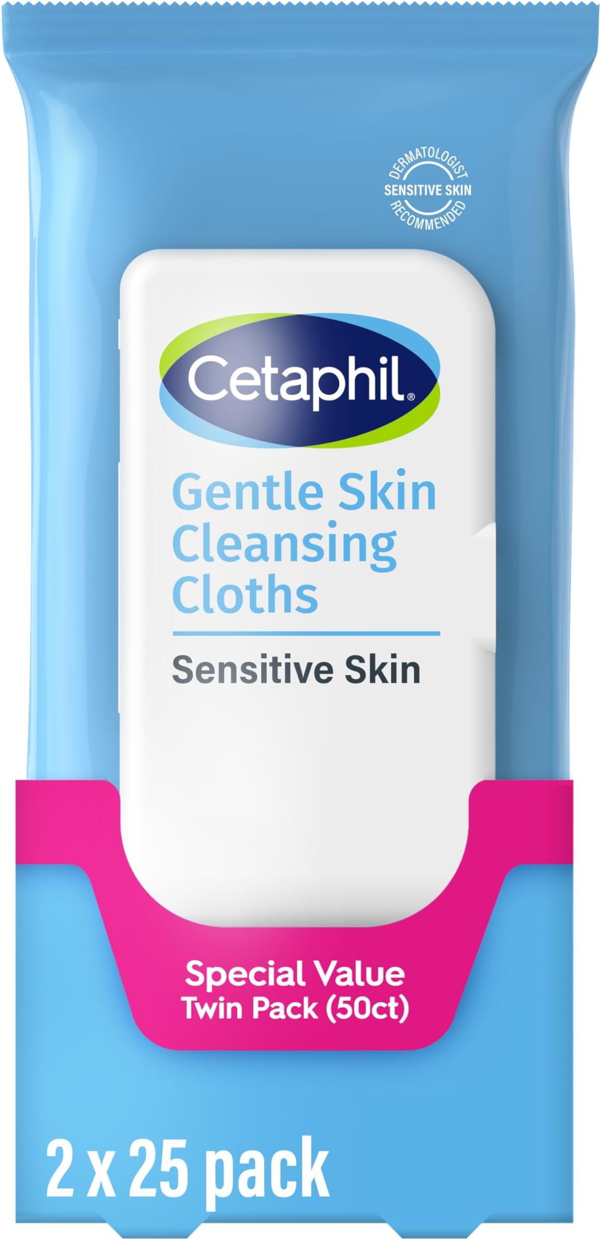 Cetaphil Gentle Makeup Removing Face Wipes, Daily Cleansing Facial Towelettes Gently Remove Makeup
