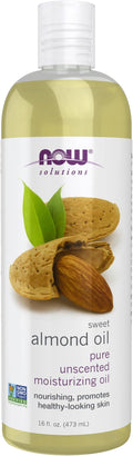 NOW Solutions, Sweet Almond Oil, 100% Pure Moisturizing Oil, Promotes Healthy-Looking Skin, Unscented Oil