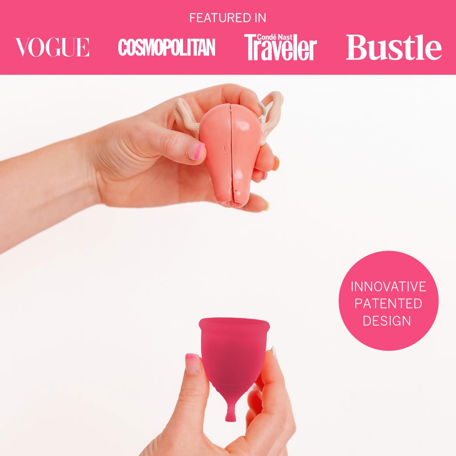 Pixie Reusable Menstrual Cup Set with Applicator & Sterilizer