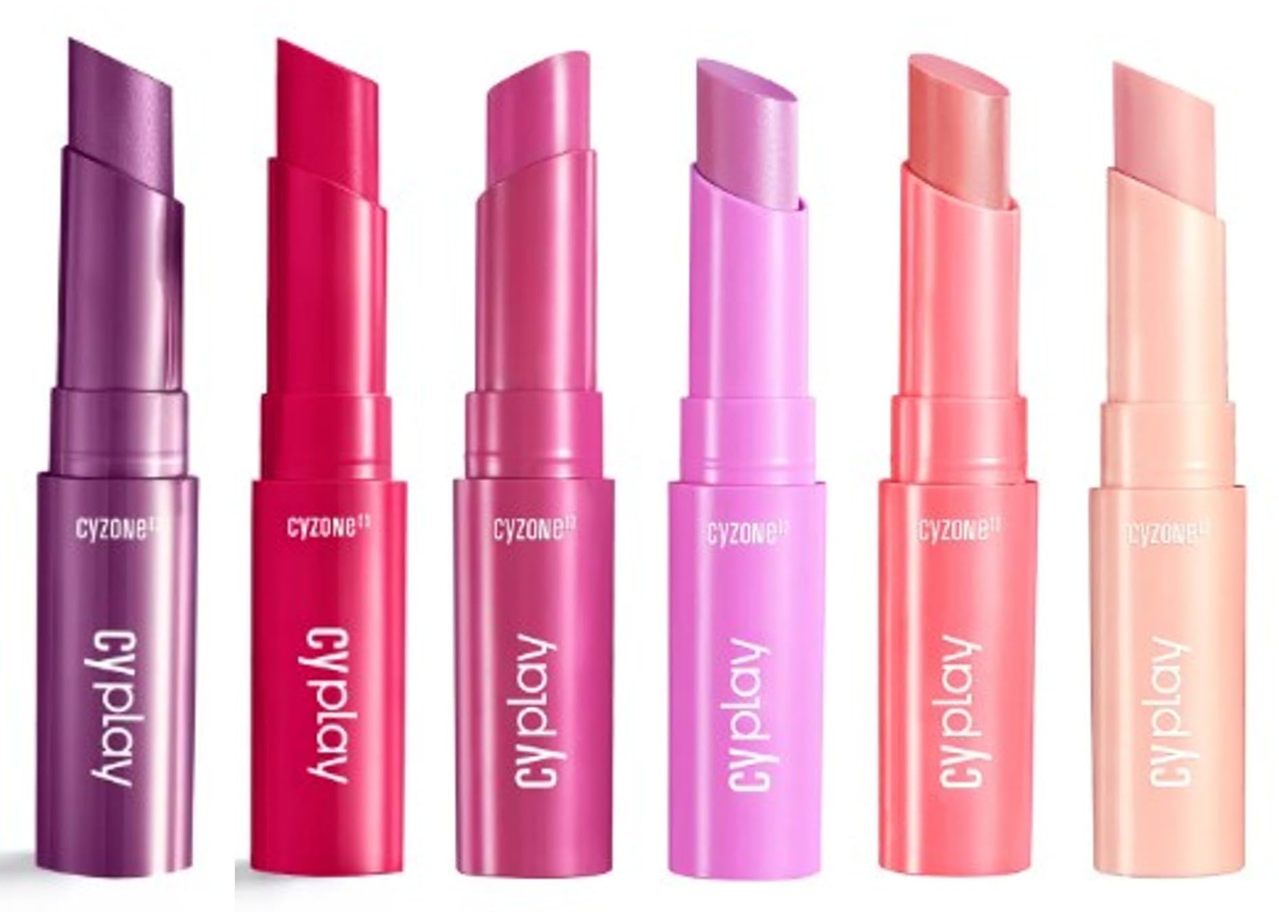 CyPlay Creamy Lip Balm Set: Berry, Cherry, Fuchsia, Pink, Coral and Nude