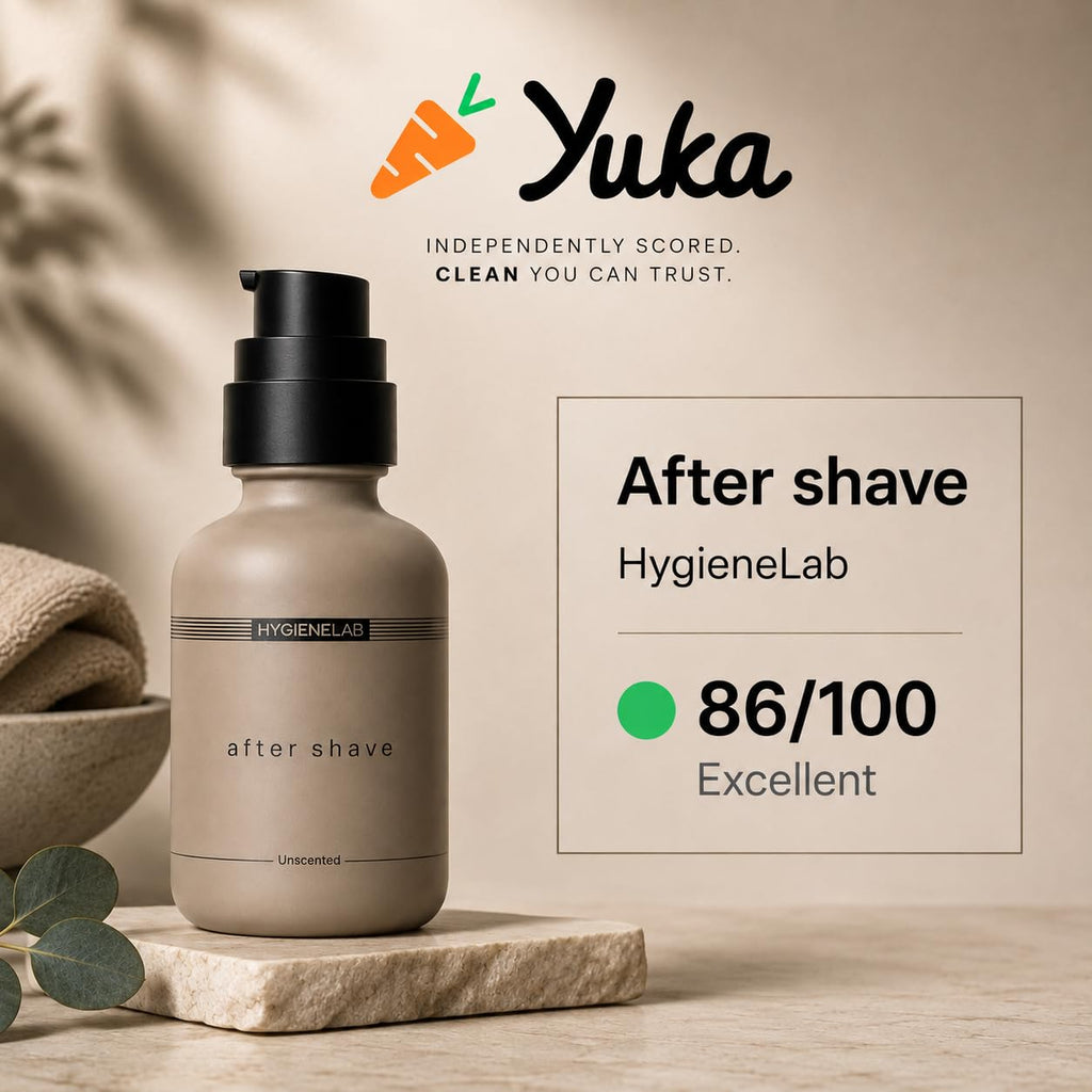 HygieneLab After Shave, Yuka Rated Excellent – Unscented, Non-Toxic Aloe Vera & Vitamin E Formula for Sensitive Skin, Helps Soothe Razor Burn, Lightweight Moisturizer (3.38 oz)