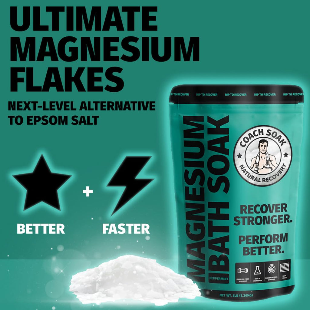 Coach Soak Recovery Bath Soak - Alternative to Epsom Salt Magnesium Flakes