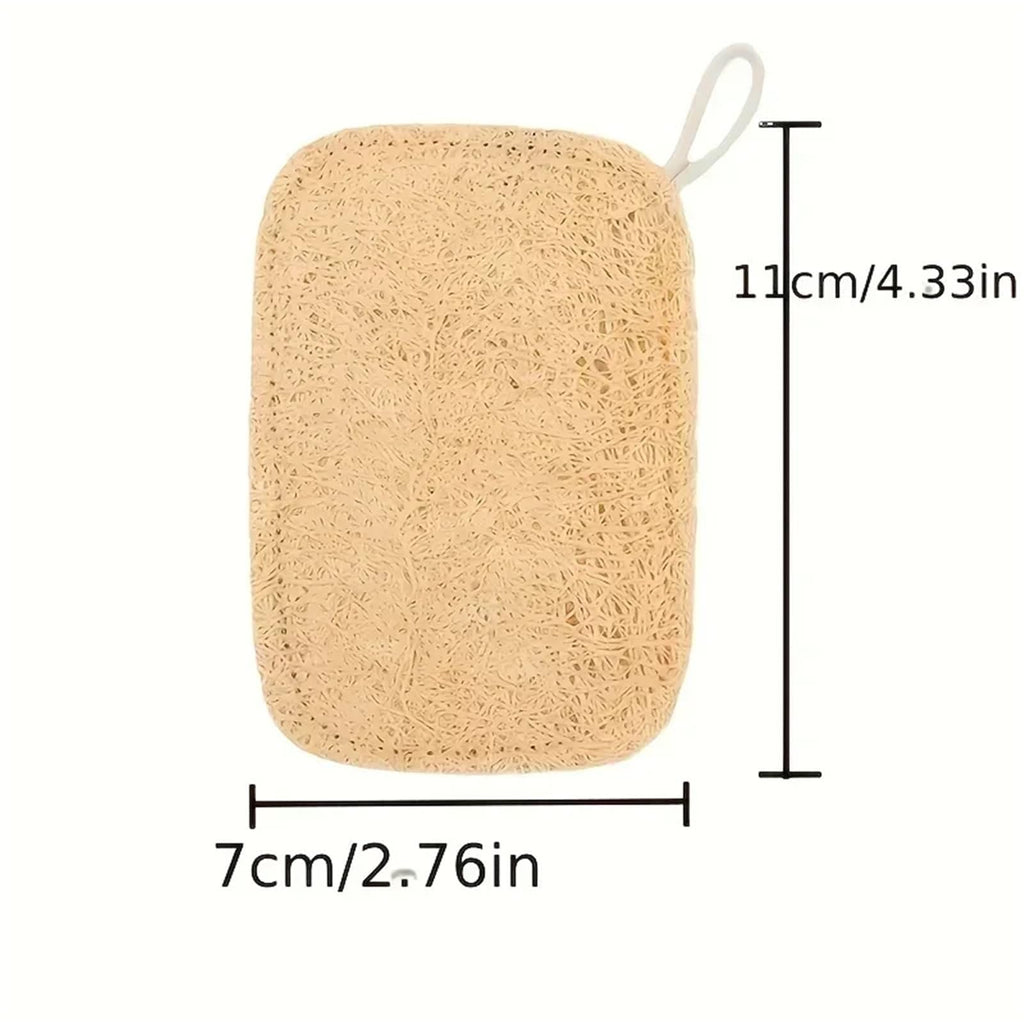 5pcs-Pack Natural Loofah Sponge Bath Scrubbers - Gentle Body Exfoliators for Men & Women, Ideal for Kitchen/Bathroom Cleaning
