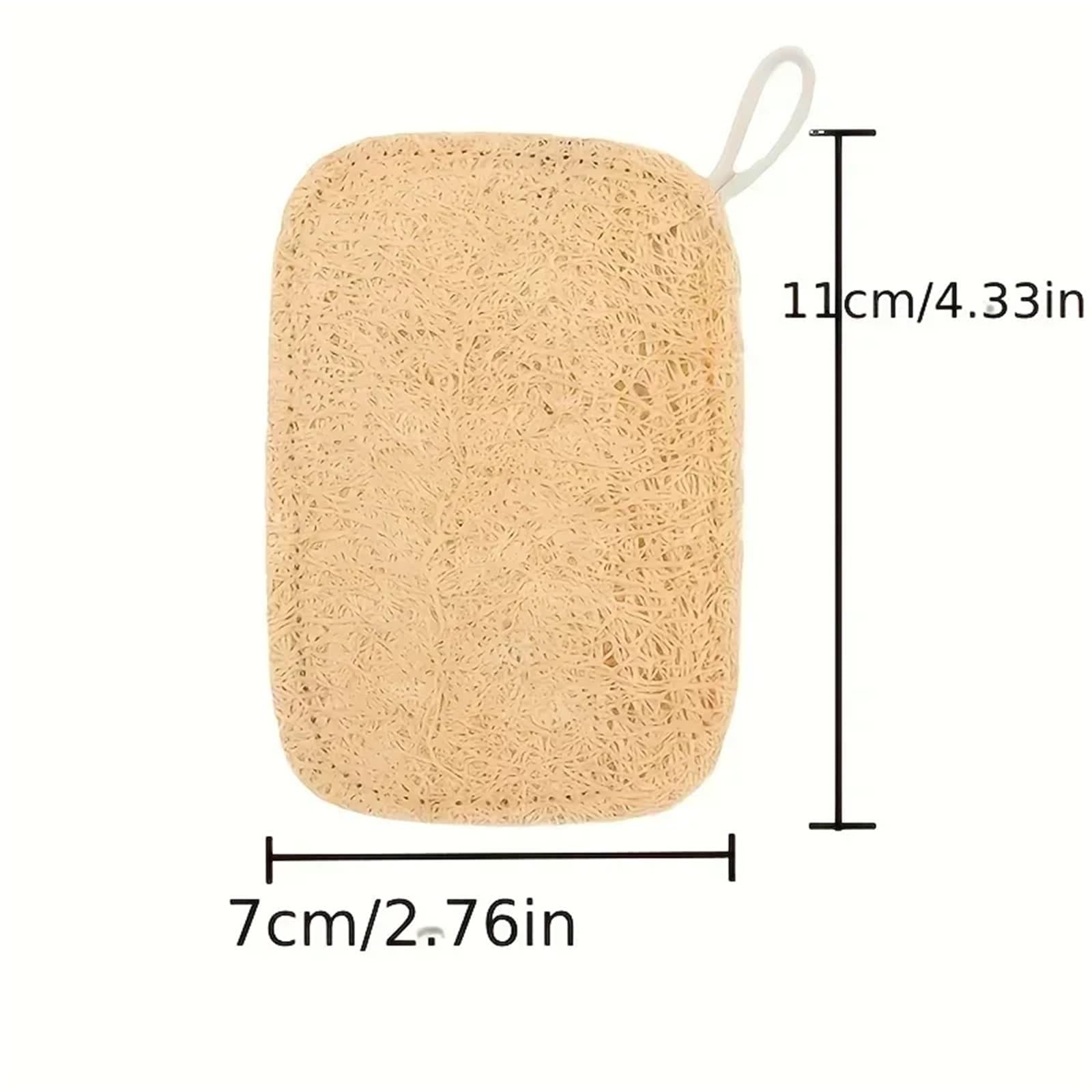 5pcs-Pack Natural Loofah Sponge Bath Scrubbers - Gentle Body Exfoliators for Men & Women, Ideal for Kitchen/Bathroom Cleaning