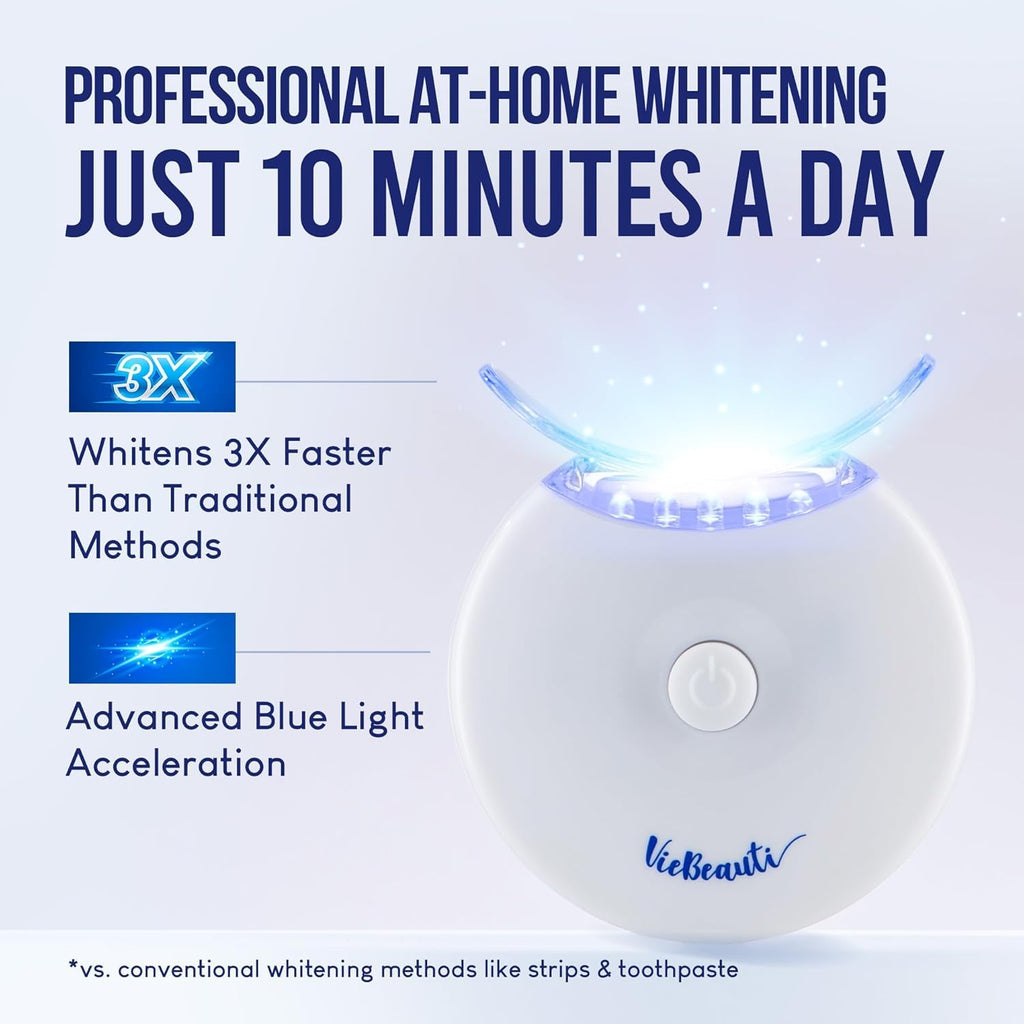 VieBeauti Teeth Whitening Pen & LED Kit for Sensitive Teeth
