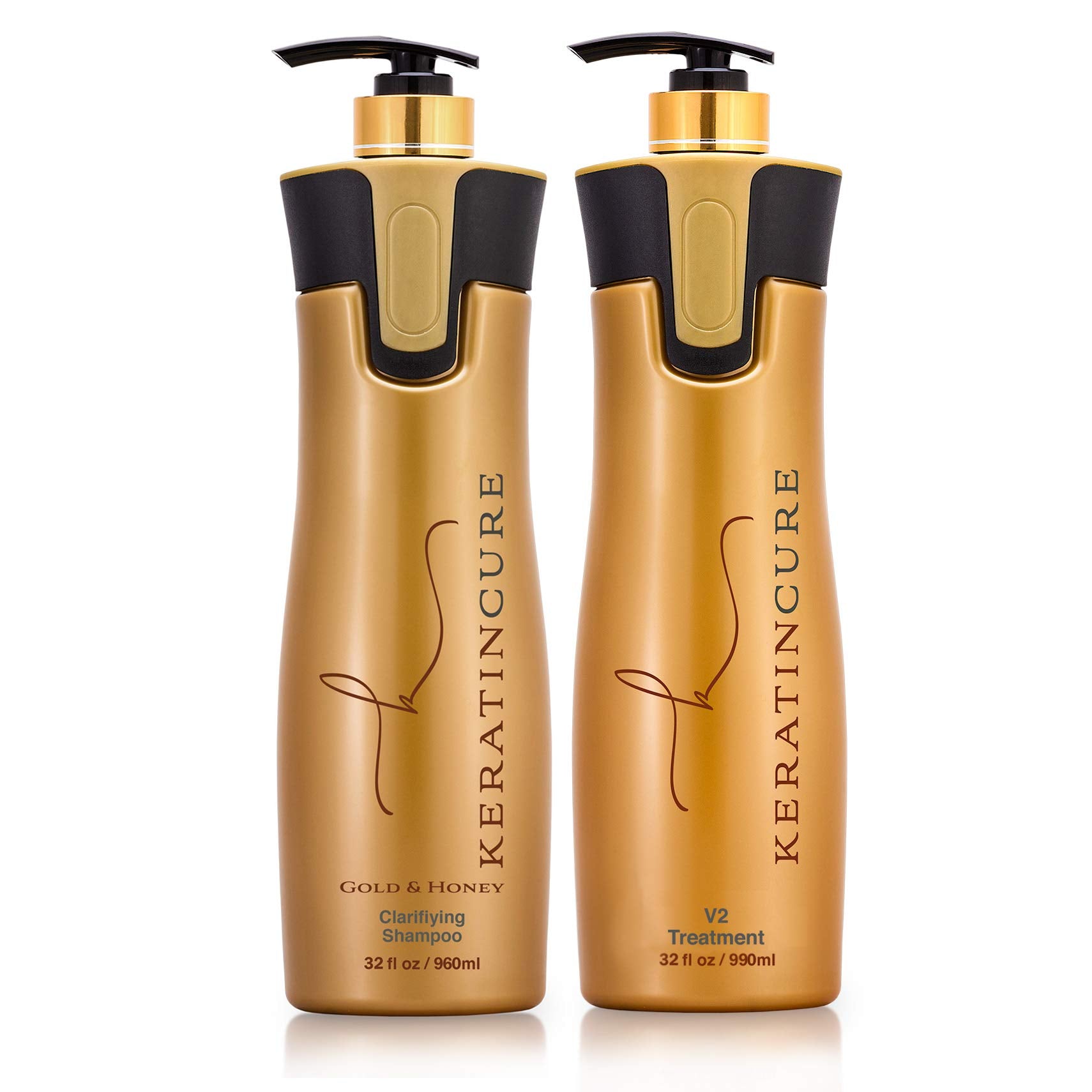Keratin Cure Gold & Honey Blow Out Treatment V2 Creme Brazilian Hair Treatment 2 Piece Pro kit, wash the Same Day