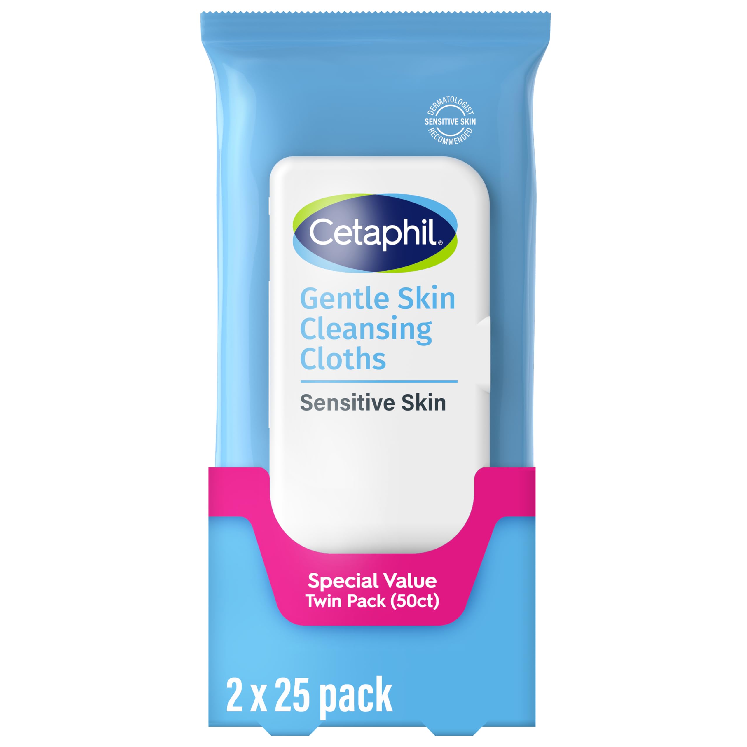 Cetaphil Gentle Makeup Removing Face Wipes, Daily Cleansing Facial Towelettes Gently Remove Makeup
