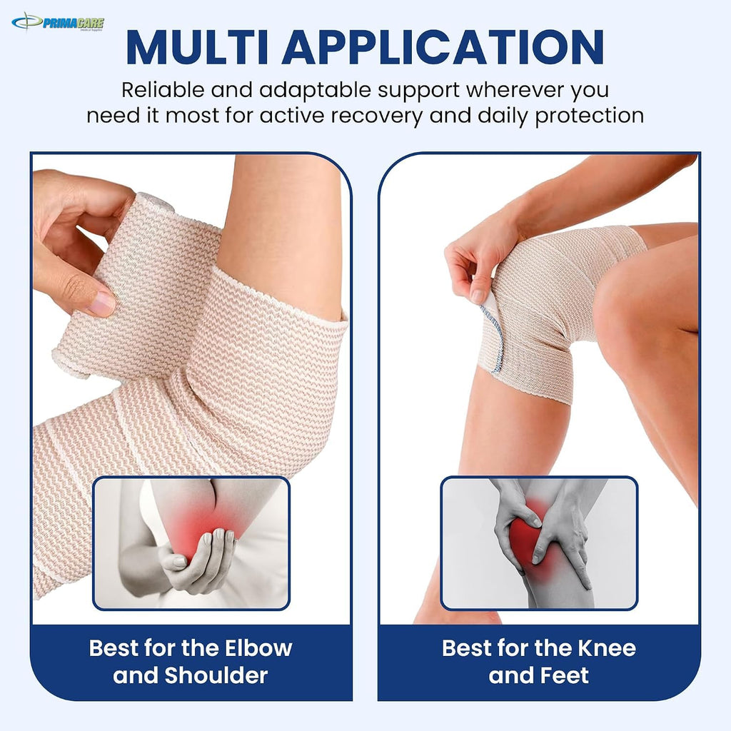 Primacare 4-Inch Elastic Compression Bandage Wraps 20-Pack