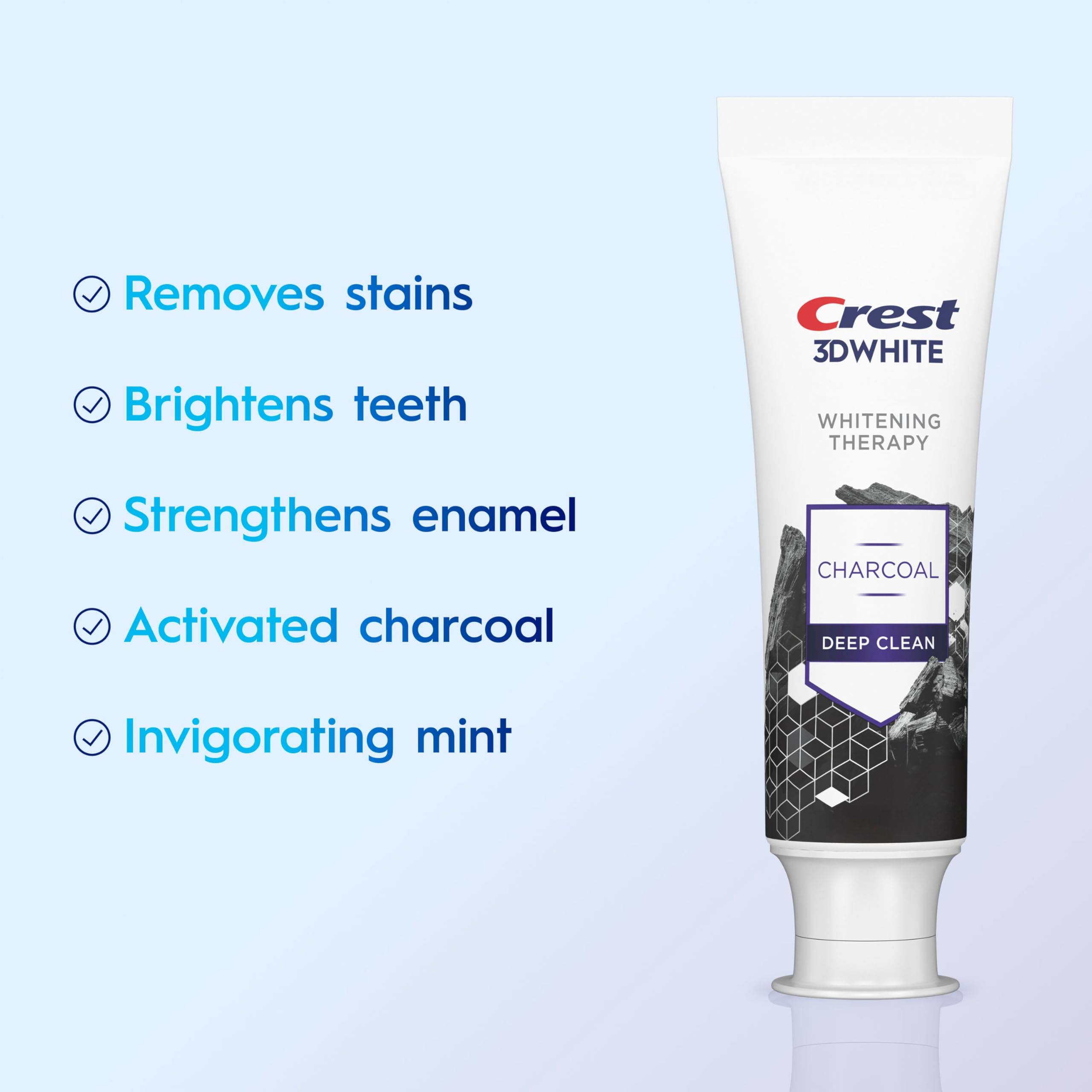 Crest 3D White Charcoal Whitening Toothpaste 4.6 oz 3-Pack