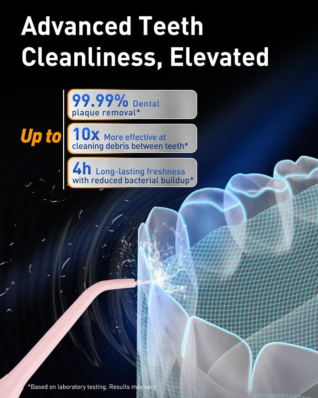 MySmile LP221 Cordless Water Flosser with UVC & OLED Display