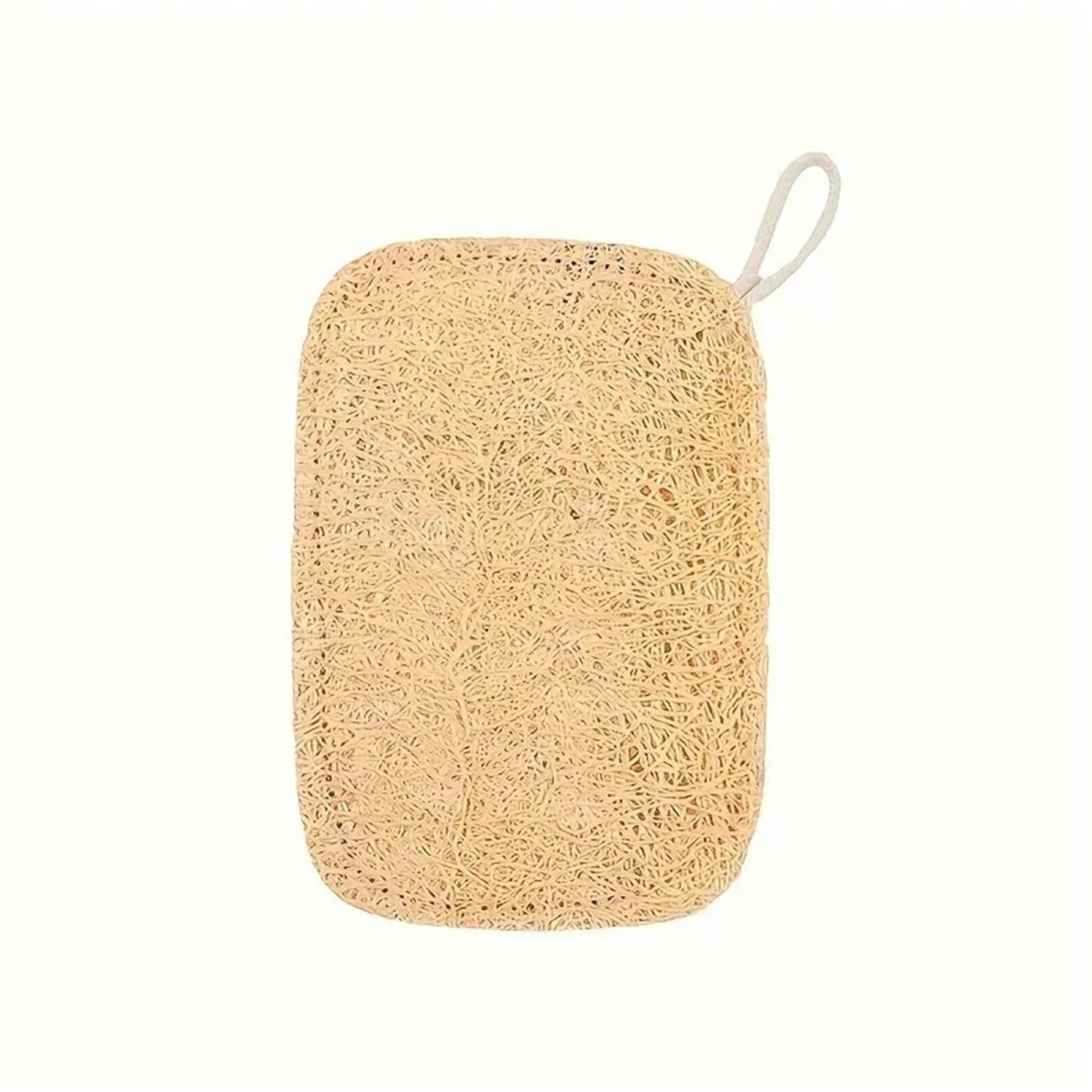5pcs-Pack Natural Loofah Sponge Bath Scrubbers - Gentle Body Exfoliators for Men & Women, Ideal for Kitchen/Bathroom Cleaning