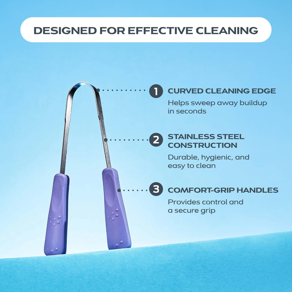drTung's Stainless Steel Tongue Scraper for Oral Care