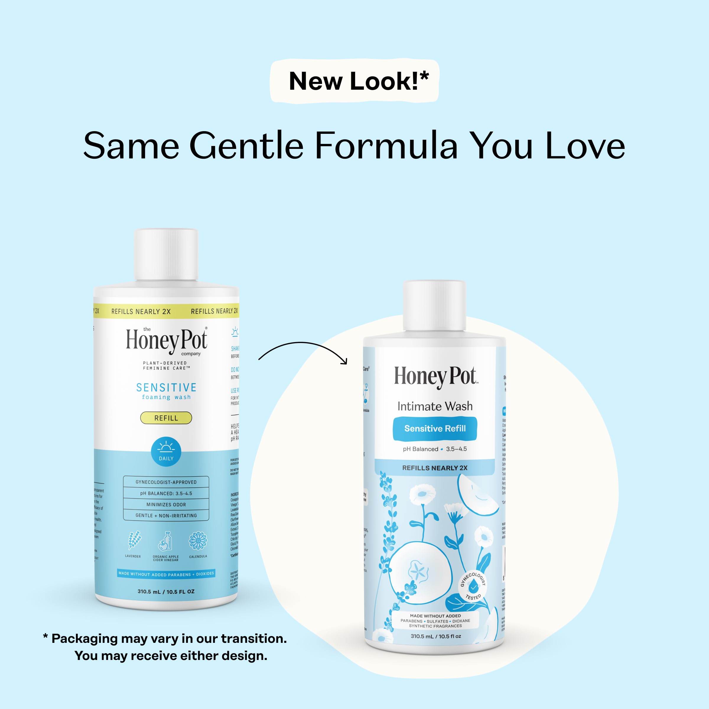 The Honey Pot Sensitive Feminine Wash Refill 10.5 oz 12-Pack