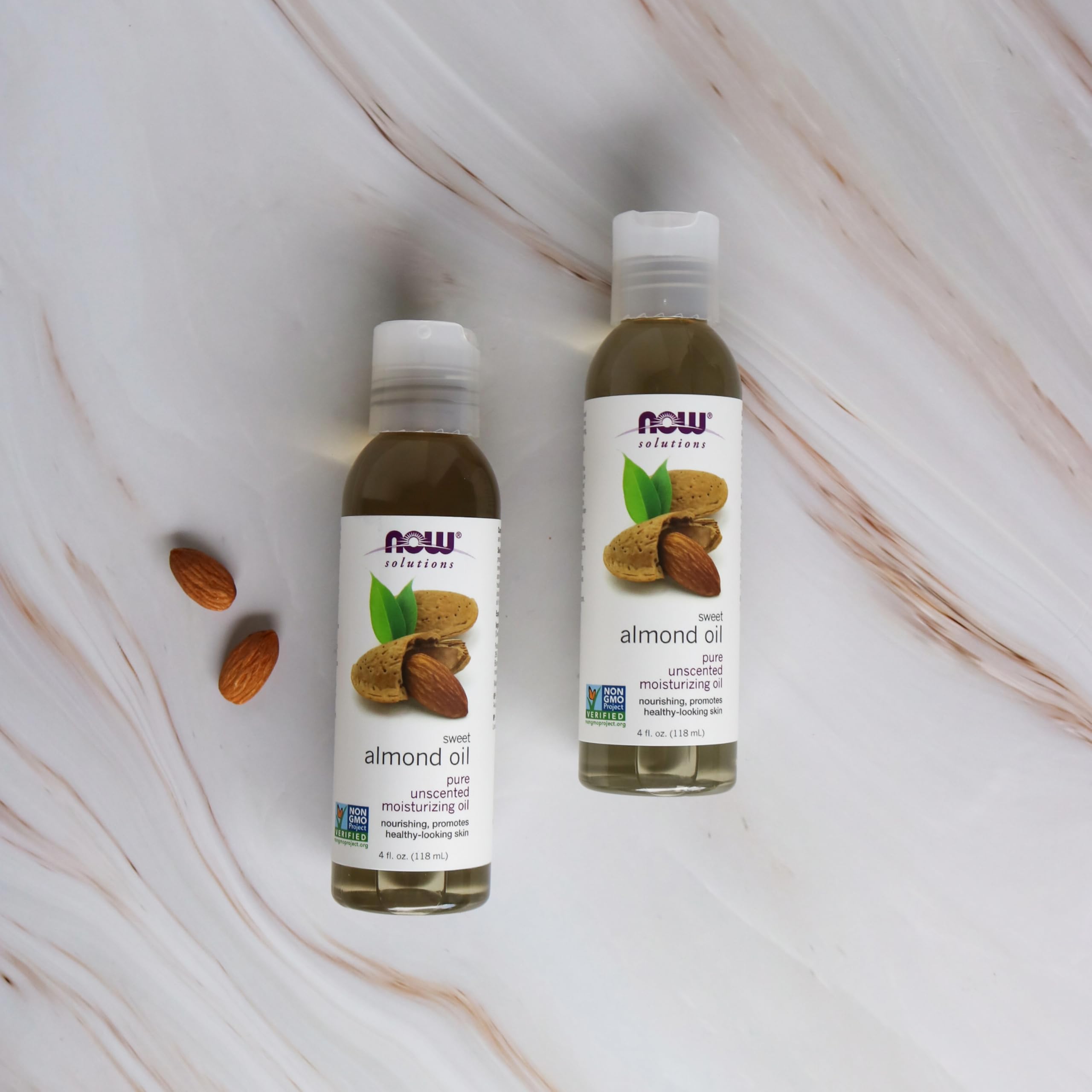 NOW Solutions, Sweet Almond Oil, 100% Pure Moisturizing Oil, Promotes Healthy-Looking Skin, Unscented Oil
