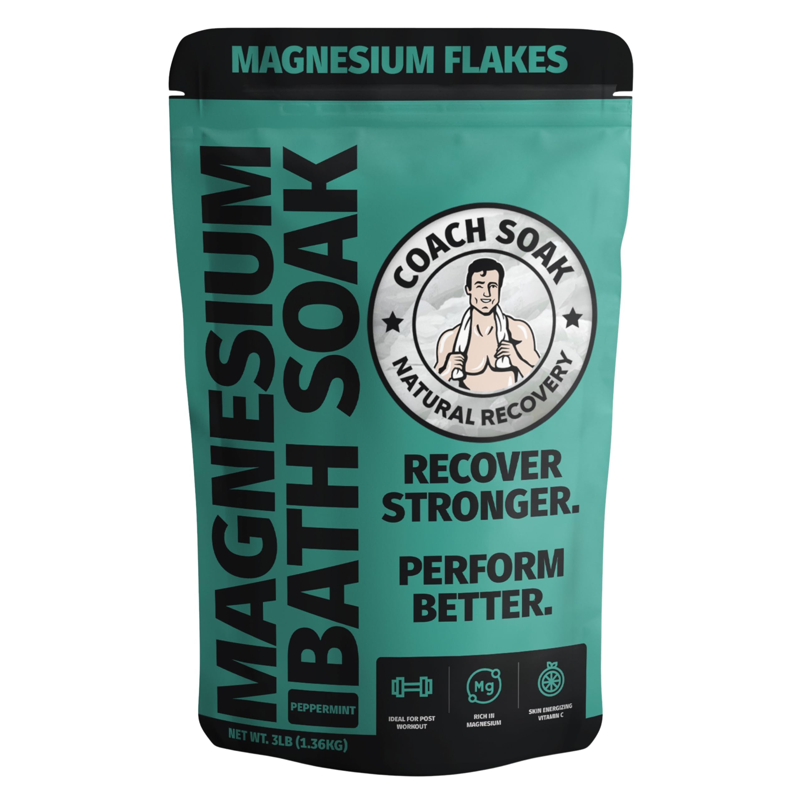 Coach Soak Recovery Bath Soak - Alternative to Epsom Salt Magnesium Flakes