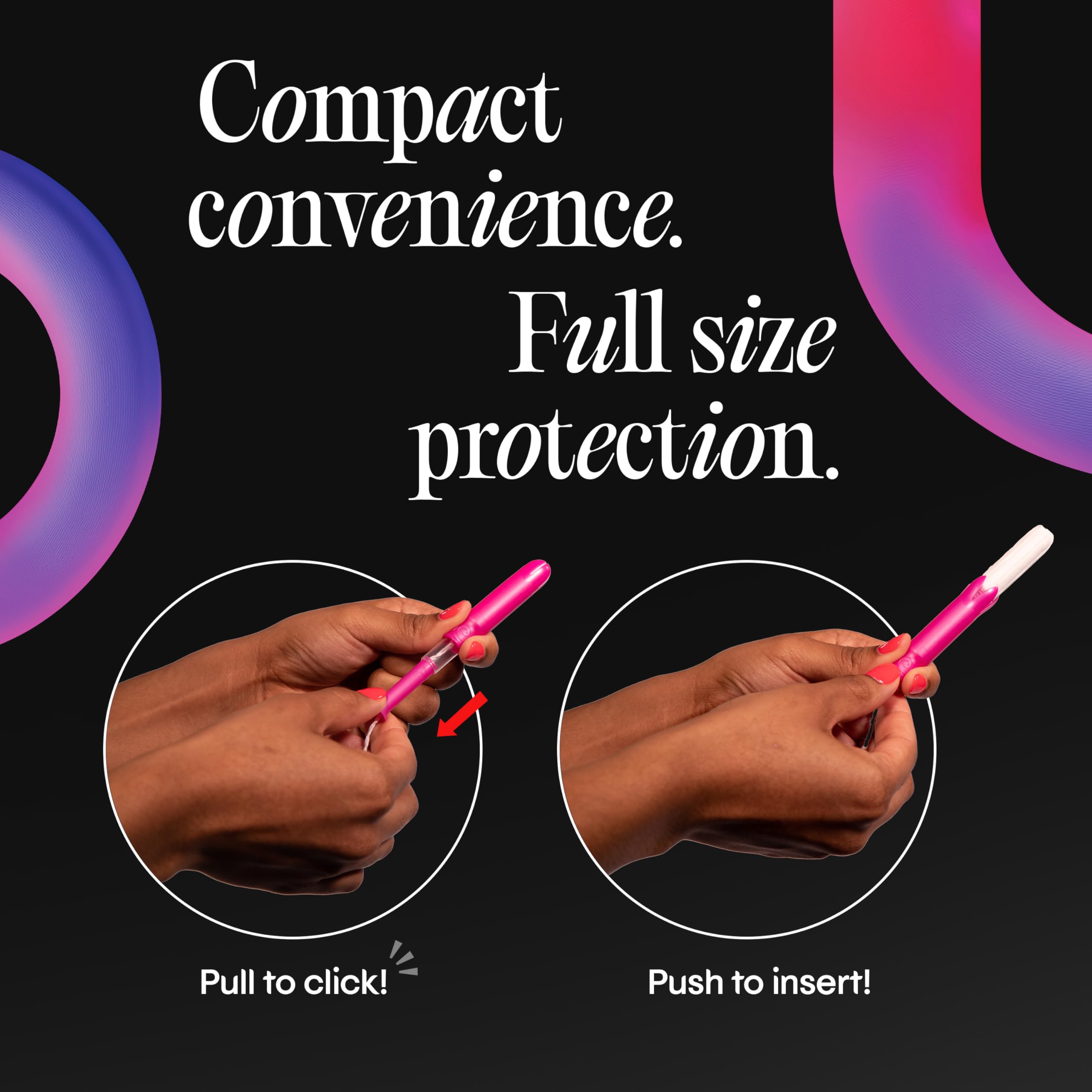 U by Kotex Click Compact Tampons for Everyday Protection