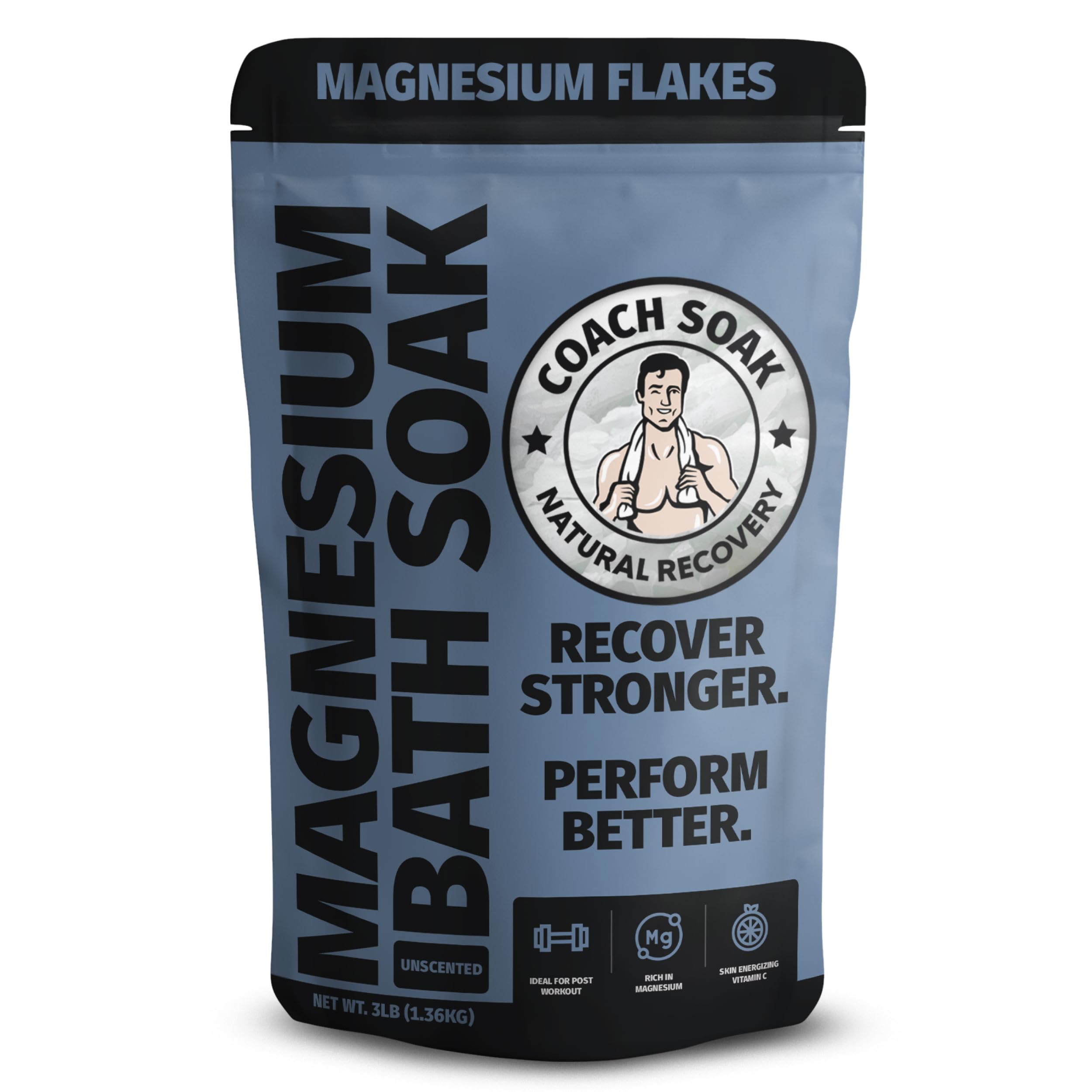 Coach Soak Recovery Bath Soak - Alternative to Epsom Salt Magnesium Flakes