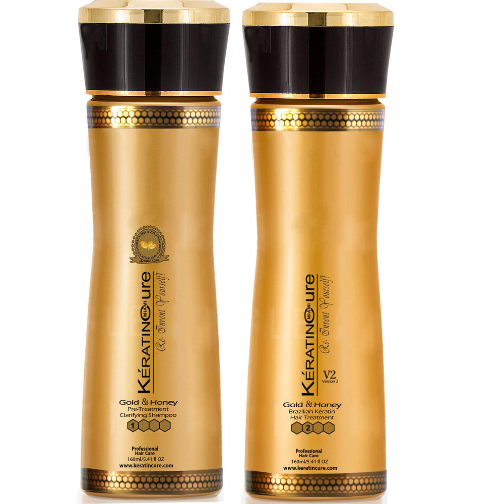 Keratin Cure Gold & Honey Brazilian Blowout Treatment Kit