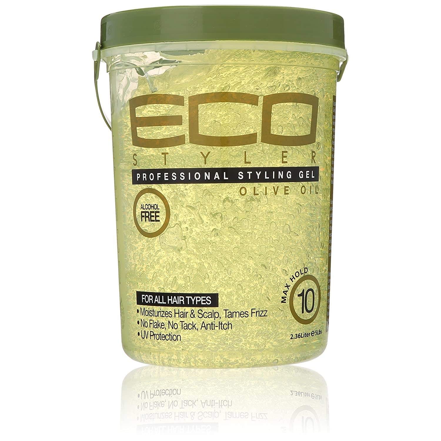 Eco Styling Gel Green Olive Oil Green 80 oz,Pack of 12