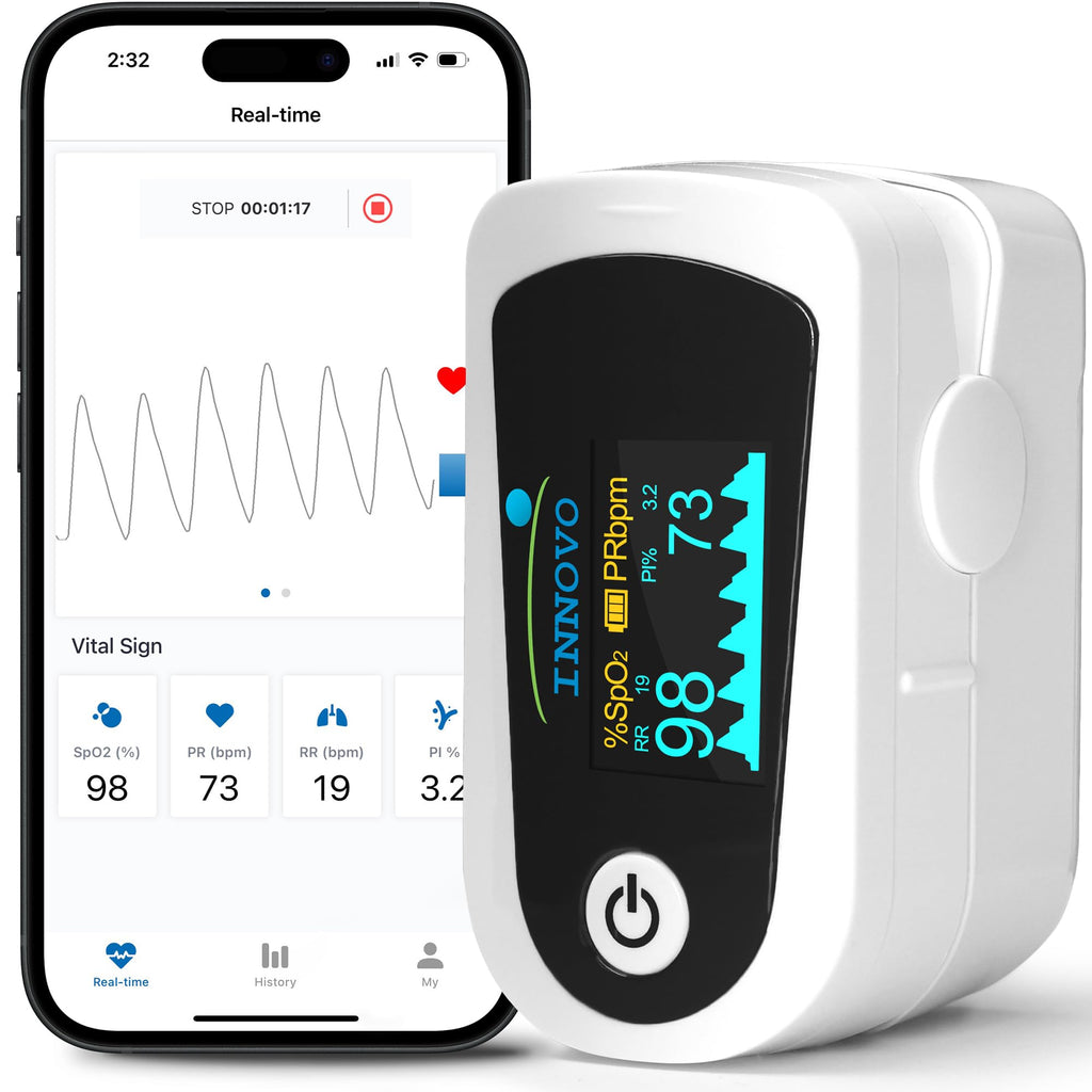 Innovo Deluxe Fingertip Pulse Oximeter with Alarm