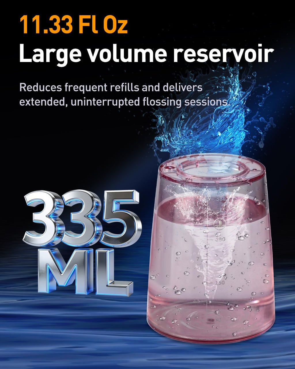MySmile LP221 Cordless Water Flosser with UVC & OLED Display