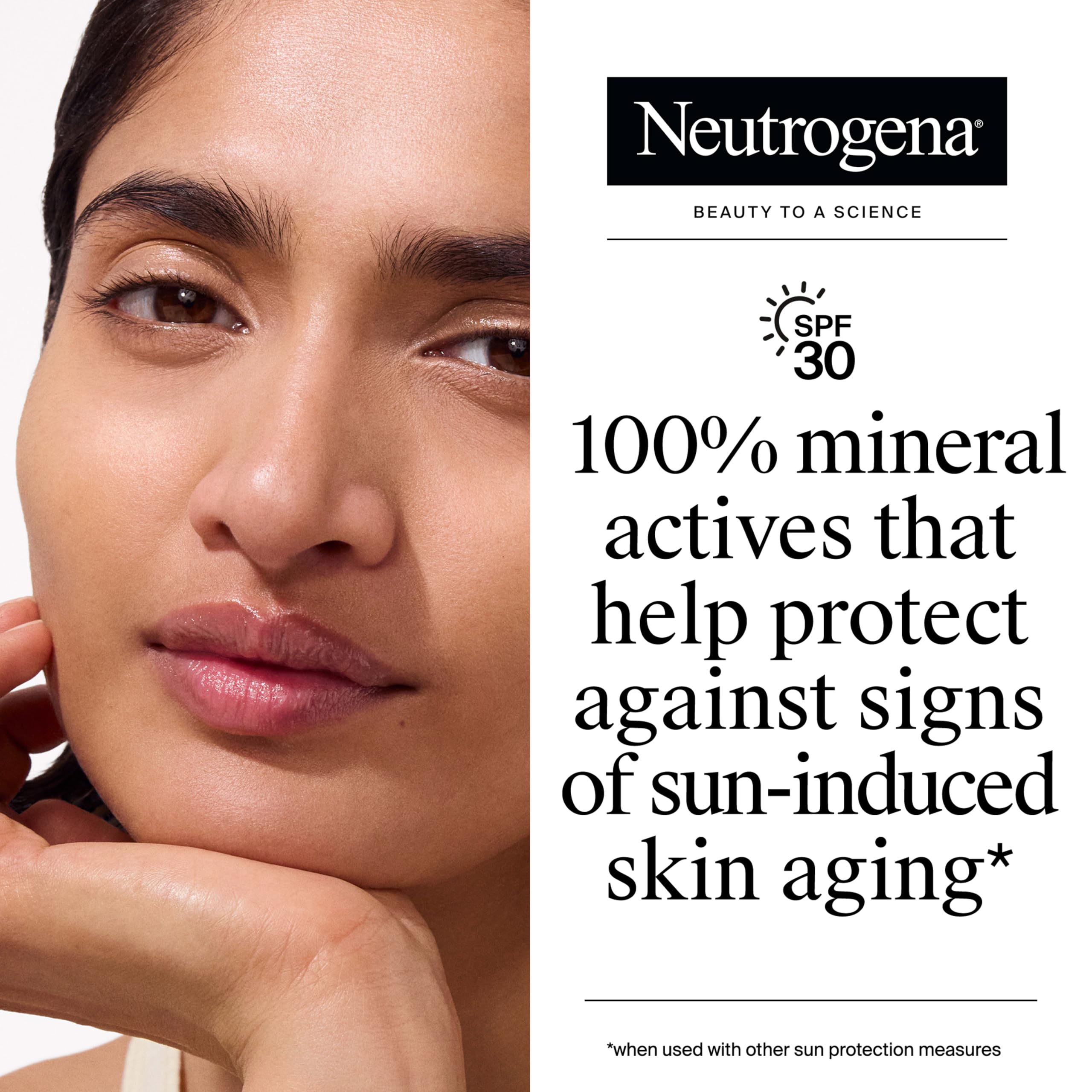 Neutrogena Purescreen+ Mineral Tinted Sunscreen SPF 30, Med Deep, 1.1 fl oz