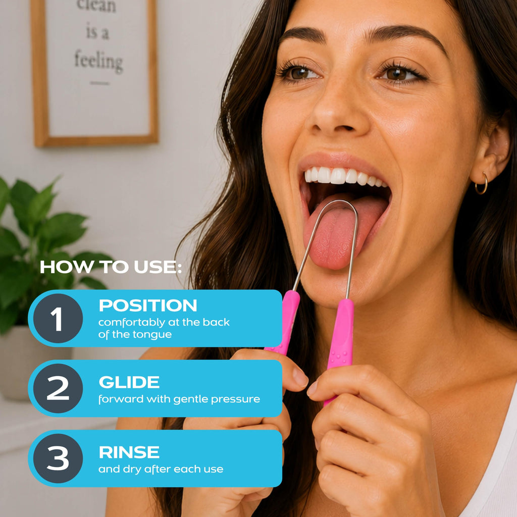drTung's Stainless Steel Tongue Scraper for Oral Care