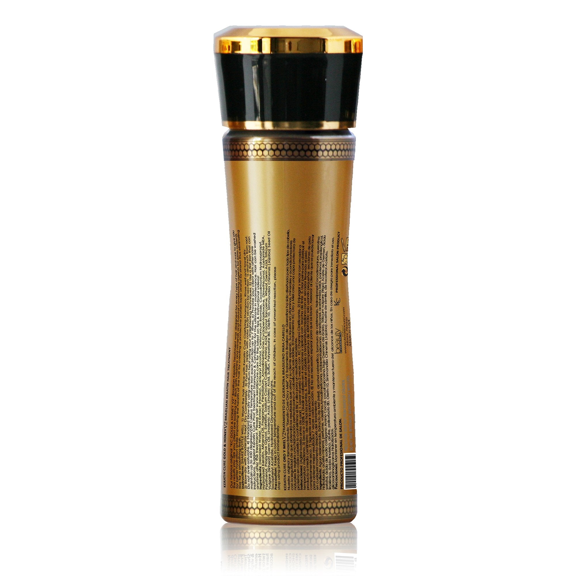 Keratin Cure Gold & Honey Blow Out Treatment V2 Creme Brazilian Hair Treatment 2 Piece Pro kit, wash the Same Day