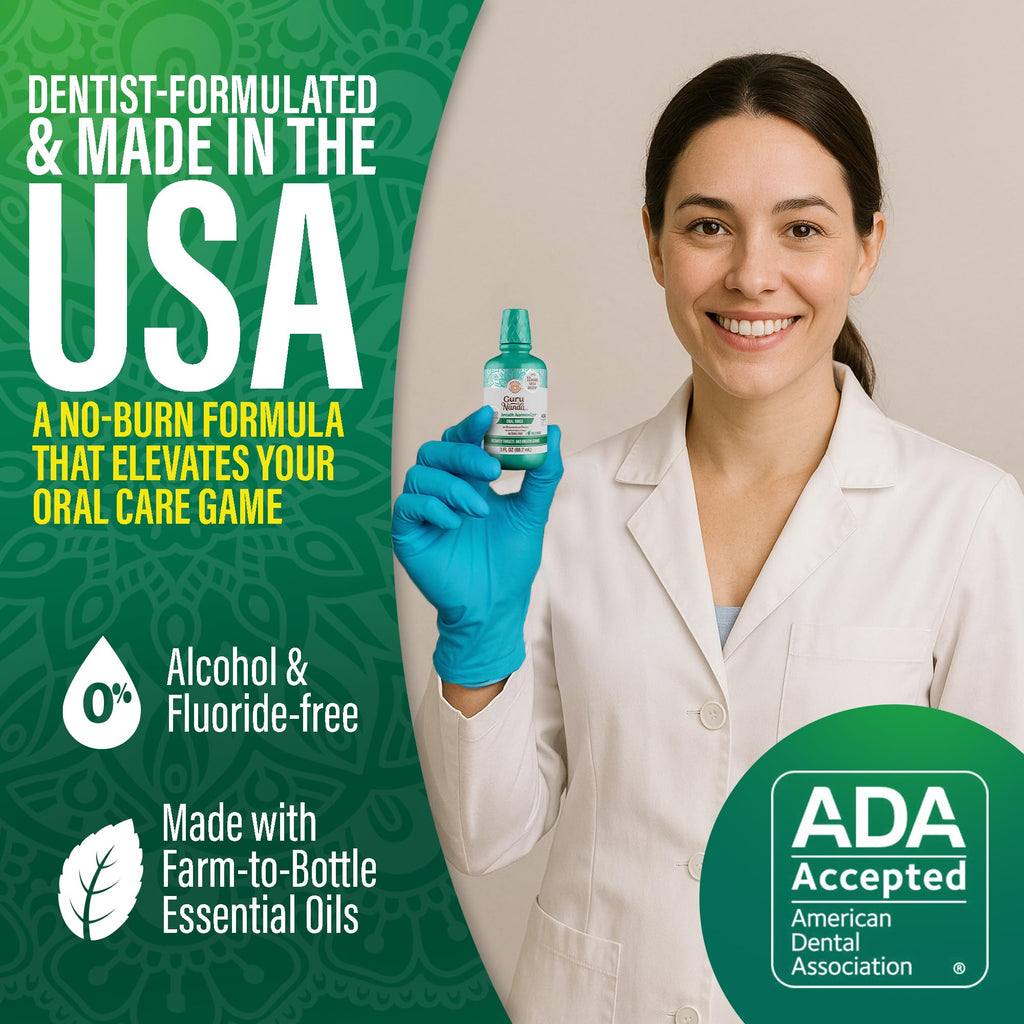 GuruNanda Fresh Breath Mouthwash for Daily Oral Care