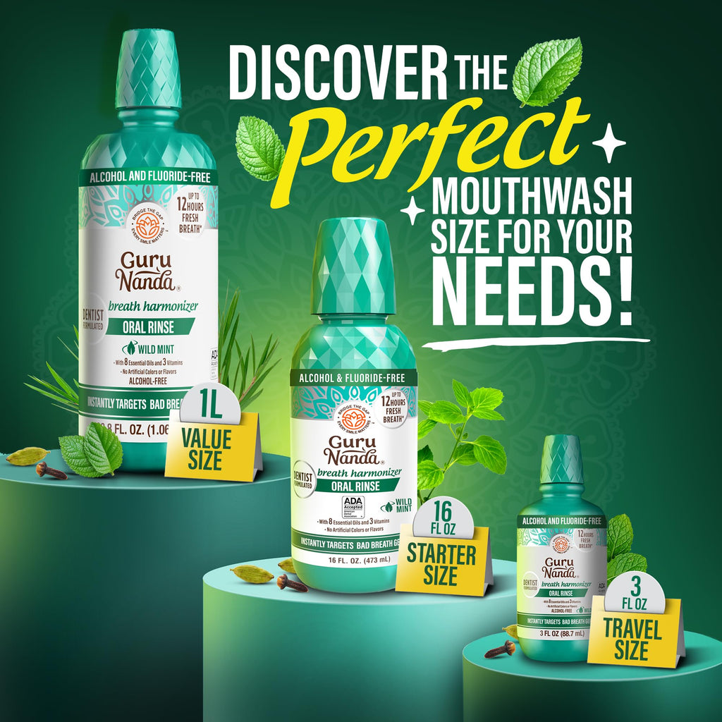 GuruNanda Fresh Breath Mouthwash for Daily Oral Care