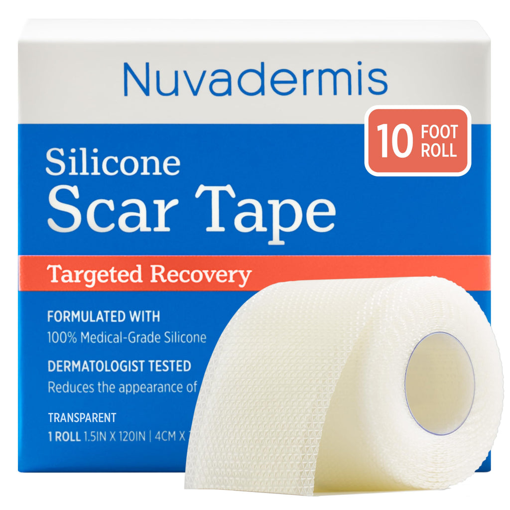 NUVADERMIS Clear Silicone Scar Tape for Surgical Scars