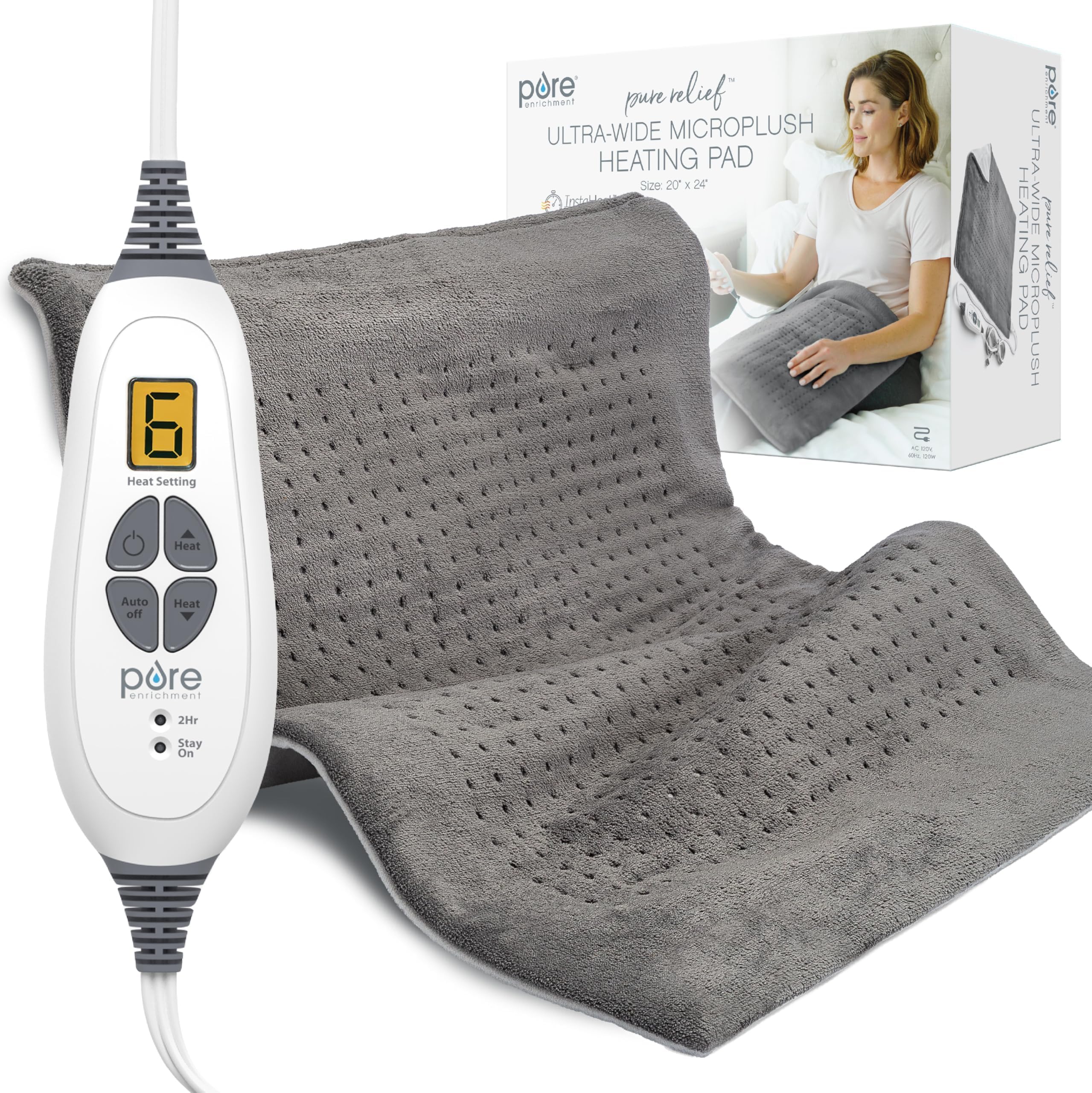 Pure Enrichment PureRelief XXL Microplush Heating Pad